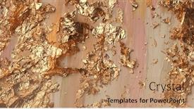  Presentation with abstract art oil painting - Presentation featuring art-oil-and-acrylic-smear background and a coral colored foreground