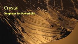  Presentation with abstract gold black - Presentation theme featuring art-oil-and-acrylic-smear background and a tawny brown colored foreground