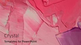  Presentation with abstract art oil painting - Presentation theme featuring art-oil-and-acrylic-smear background and a coral colored foreground