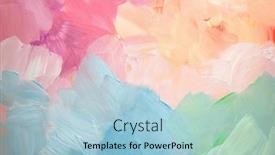  Presentation with abstract art oil painting - Slide deck enhanced with art-oil-and-acrylic-smear background and a light blue colored foreground