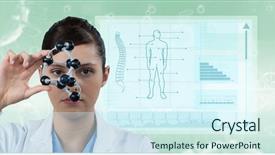  Presentation with digital art - Audience pleasing presentation theme consisting of art organisasi - digital composite of female doctor backdrop and a cool aqua colored foreground