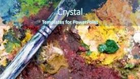  Presentation with paint art - Audience pleasing presentation consisting of art paint brush backdrop and a ocean colored foreground