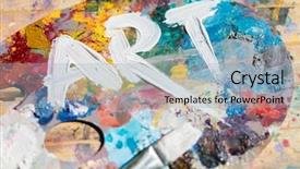  Presentation with word art text edited - Colorful PPT theme enhanced with wordart - word art painted with white backdrop and a light blue colored foreground