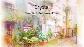  Presentation with old style - Amazing slide deck having art pastel - street in an old town backdrop and a lemonade colored foreground