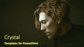  Presentation with black art - Slides with art-portrait-in-a-dark background and a wine colored foreground