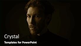  Presentation with black art - Slide set consisting of art-portrait-in-a-dark background and a black colored foreground