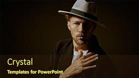  Presentation with black art - Slide deck with art-portrait-of-a-calm background and a wine colored foreground