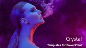  Presentation with black art - Cool new slides with art-portrait-of-a-gorgeous backdrop and a violet colored foreground