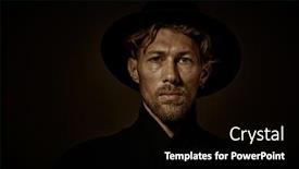  Presentation with black art - Presentation enhanced with art-portrait-of-a-sad background and a black colored foreground