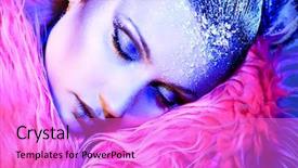  Presentation with art - Presentation having art portrait of a snow background and a  colored foreground