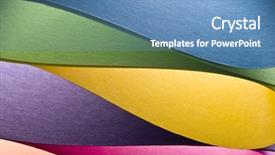  Presentation with wedges - PPT theme consisting of art possibility - colored paper background stacked background and a  colored foreground