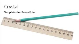  Presentation with monarch butterfly isolated on white - Slide deck featuring art rulers - pencil and ruler isolated background and a  colored foreground