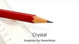  Presentation with pencil scantron - Beautiful presentation theme featuring four piece puzzle - conceptual image - success backdrop and a  colored foreground.