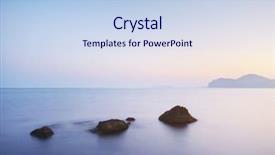  Presentation with fine art - Slide set with art seascape nature sea background and a sky blue colored foreground