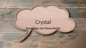  Presentation with notepad blank lined paper - Cool new PPT layouts with art speaking - blank recycled paper speech bubble backdrop and a coral colored foreground