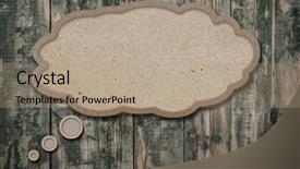  Presentation with cloud - Slides enhanced with art speaking - cloud paper on wooden background background and a coral colored foreground