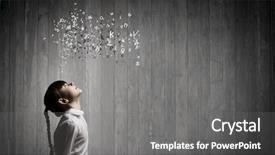  Presentation with letters - Amazing PPT theme having art speaking - cute girl of school age backdrop and a gray colored foreground