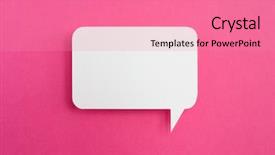  Presentation with bubble - Cool new theme with art speaking - paper speech bubble on pink backdrop and a coral colored foreground