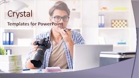  Presentation with young students working in groups - Slides having art speaking - young photographer working with his background and a lemonade colored foreground