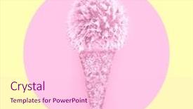  Presentation with ice cream cone - Presentation design with art style and summer food background and a lemonade colored foreground