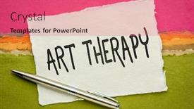  Presentation with art therapy - Theme enhanced with art-therapy-handwriting background and a coral colored foreground