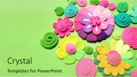  Presentation with summer flowers - Slide set featuring art transformation - abstraction of summer flowers background and a  colored foreground