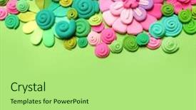  Presentation with thank you flowers - Beautiful slide set featuring art transformation - abstraction of summer flowers backdrop and a  colored foreground