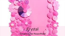  Presentation with pink color velvet textile - Colorful presentation design enhanced with art transformation - color plasticine abstraction pink clay backdrop and a  colored foreground