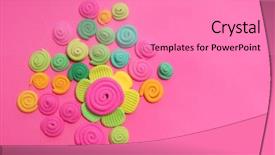  Presentation with color border bottom - PPT theme enhanced with art transformation - color plasticine abstraction background and a  colored foreground