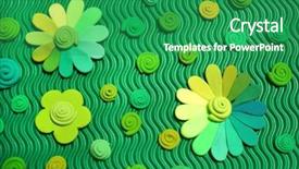  Presentation with pastel color spring - Beautiful slides featuring art transformation - color plasticine spring abstraction flowers backdrop and a ocean colored foreground