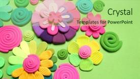  Presentation with color - Cool new slides with art transformation - color plasticine spring abstraction fowers backdrop and a mint green colored foreground