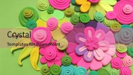  Presentation with pastel color spring - Amazing PPT layouts having art transformation - color plasticine spring abstraction fowers backdrop and a coral colored foreground