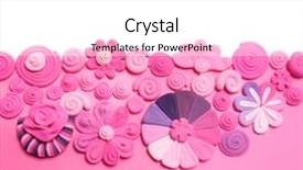  Presentation with colors of modeling clay - PPT theme featuring art transformation - color plasticine summer abstraction flowers background and a  colored foreground