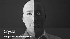  Presentation with paint art - Slides enhanced with art transformation - paint color gesture expression man background and a dark gray colored foreground