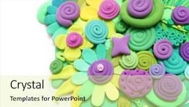  Presentation with kaolinite clay - Presentation design enhanced with art transformation - plasticine flower summer abstraction clay background and a blonde colored foreground