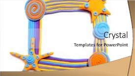  Presentation with wedding floral frame - Beautiful slide deck featuring art transformation - plasticine frame color frame backdrop and a  colored foreground