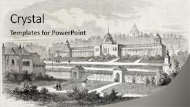  Presentation with botanical garden - Amazing slide set having art transformation - wilhelma royal palace in stuttgart backdrop and a  colored foreground