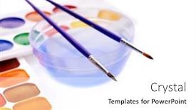  Presentation with utensils - Cool new PPT theme with art-utensils-isolated-on-white backdrop and a white colored foreground