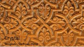  Presentation with traditional wood - Cool new slides with artdeco - traditional east pattern decoration backdrop and a gold colored foreground