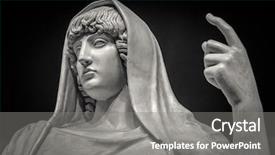  Presentation with marble - Slide set consisting of rome gods - white marble head of young background and a gray colored foreground