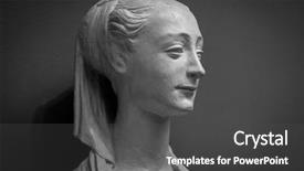  Presentation with marble - PPT theme with artemi - white marble head of young background and a dark gray colored foreground