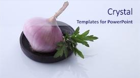  Presentation with herb for skin - Slide deck having artemisia - onion with mugwort herb background and a  colored foreground