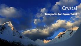  Presentation with america - Presentation consisting of artesonraju peak 6025m in cordilera blanca peru south america background and a ocean colored foreground