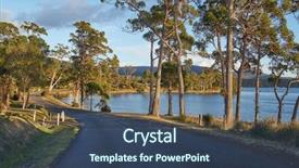  Presentation with coastal - Audience pleasing PPT theme consisting of arthur - beautiful coastal road in tasmania backdrop and a ocean colored foreground