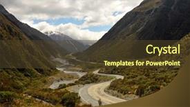  Presentation with new zealand - Presentation featuring mountain road in the arthur' background and a  colored foreground