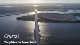  Presentation with bridge - Colorful PPT theme enhanced with arthur ravenel jr bridge backdrop and a dark gray colored foreground