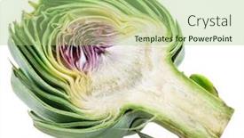  Presentation with bud - Cool new theme with artichoke-flower-core-cross-section backdrop and a mint green colored foreground