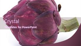  Presentation with edible flower - Amazing theme having artichoke-flower-purple-edible-bud backdrop and a violet colored foreground