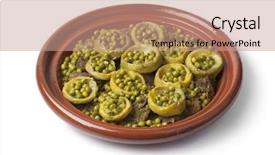  Presentation with morocco patterns traditional - PPT layouts having artichoke hearts and green pea background and a  colored foreground