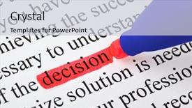  Presentation with decision - PPT theme featuring abstract article - highlighter and word decision background and a light gray colored foreground